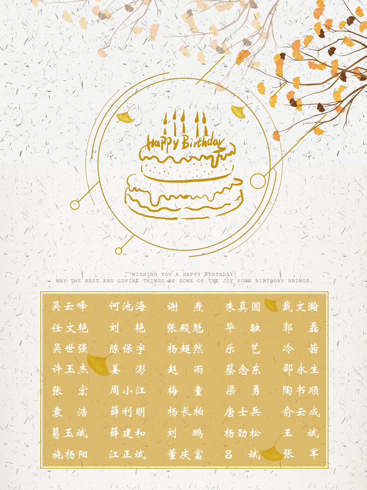【生日祝?！抗ё?月生日的員工生日快樂！